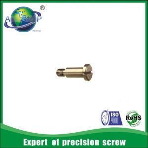 Brass Knurled Flat Thumb Screw with Shoulder