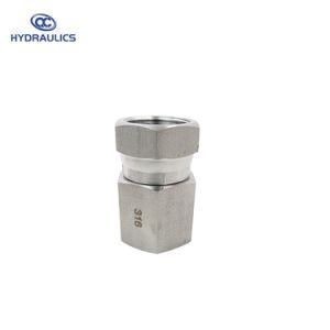 1405 Series Female Pipe to Female Pipe Hydraulic Adapter Swivel Stainless Steel SAE Fittings