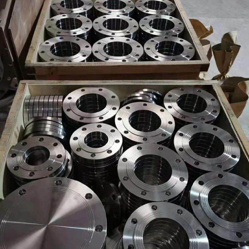 Pn160 Wp304 Amse B16.9 Stainless Pipe Flanges Shotblasting