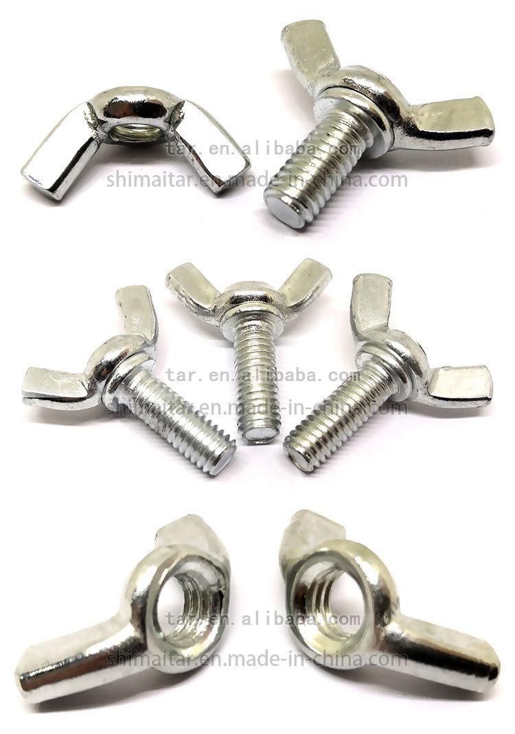 M4 M6 Stainless Steel Square DIN318 Professional Manufacturer Wing Bolts Wingbolt Nut Butterfly Screw