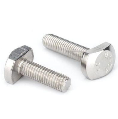 Stainless Steel 304/316 DIN186 T Bolt M6 Hammer Screw Head T Bolt