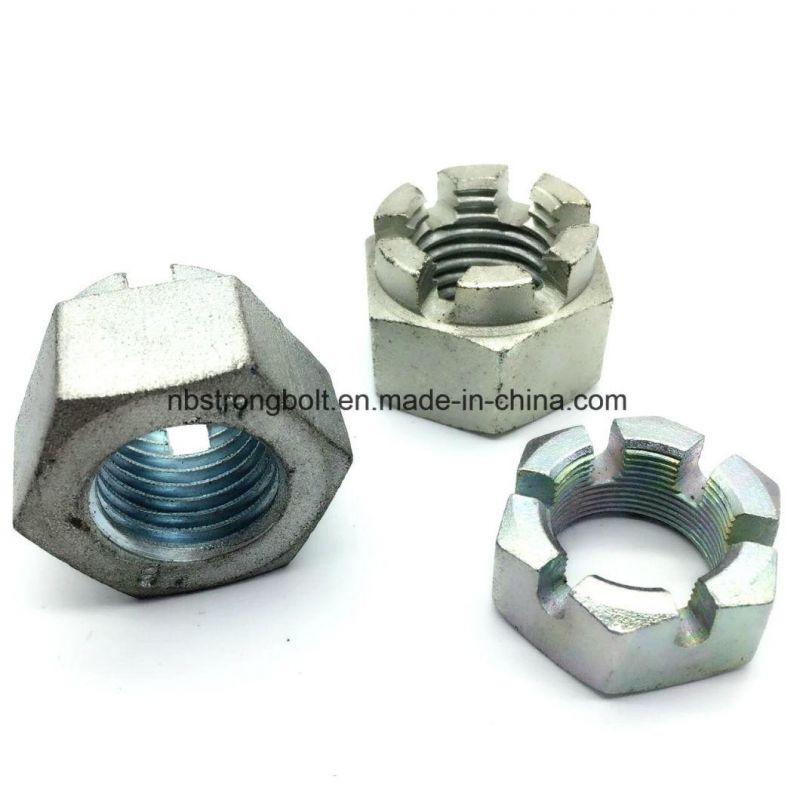 Hex Slotted Nut DIN935 with Zp