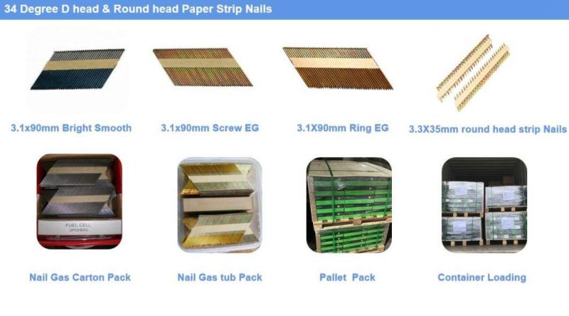 34 Degree Paper Strip Nails for CF325