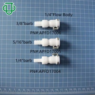 Apfd170 One Hand Disconnection Valved Female Plastic Quick Fit Release Coupling Hose Connector with 1/4&quot; 5/16&quot; 3/8&quot; Hose Barb