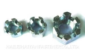 Blue White Zinc Plate or Black DIN979 Slotted Thin Nuts