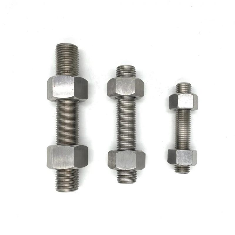 M8 M14 A193 Full Thread Stainless A2 A4 High Tension Stud Bolt and Nut Double End Threaded Rod