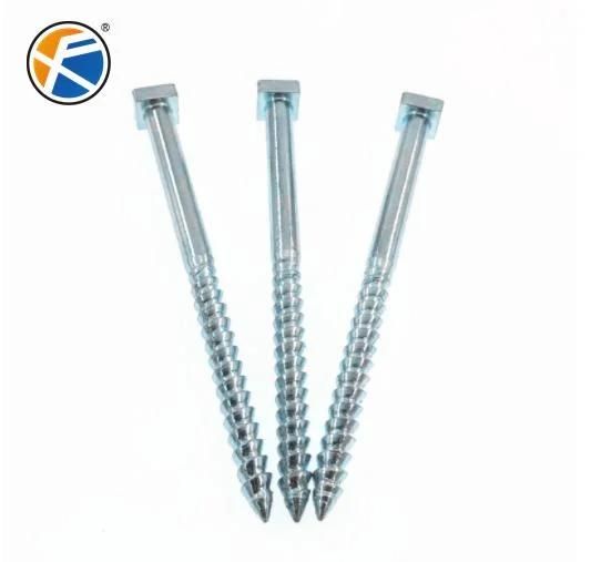 China Factory Carbon Steel Zinc Plated Square Head Umbrella Wood Screw