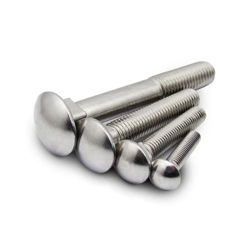 M8 Stainless Steel DIN603 Mushroom Head Round Head Square Neck Carriage Bolt with Hex Nu