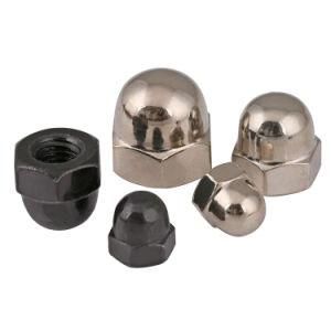 Inch 1/2-13 5/8-11 Hex Cap Nut DIN1587 Stainless Steel Zinc Black