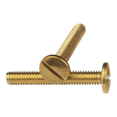 Brass Ultra Low Flat Head Slotted Lengthened Custom Machine Screw