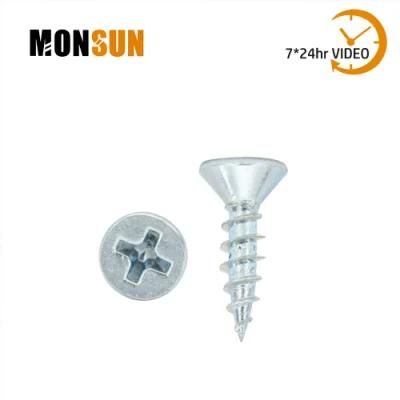 Cross Recess Flat Head Zinc Plated Standard Particle Board Screw