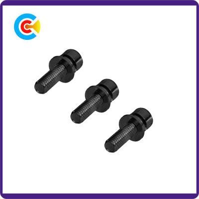 DIN/ANSI/BS/JIS Carbon-Steel/Stainless-Steel Hexagonal Head with Pad Combination Screws