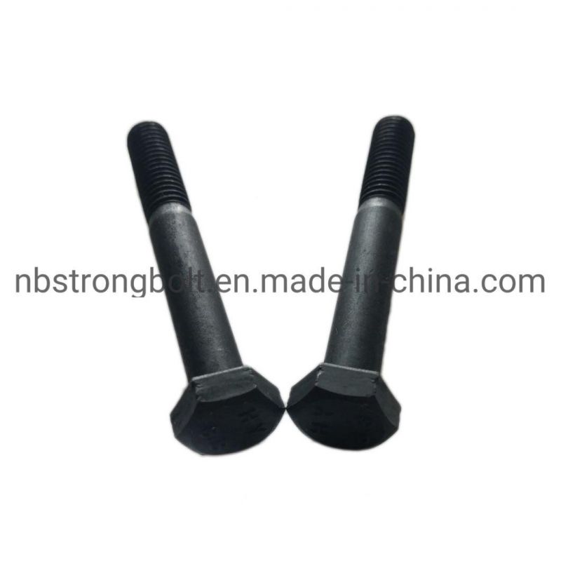 DIN931 Gr. 10.9 Hex Bolt with Black