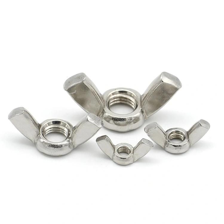 M8 M10 SS304 Butterfly Nuts Precision Casting DIN315 Stainless Steel Wing Nut for Screw