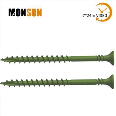 Organic Coating Carbon Steel Partially Threaded Deck Screws