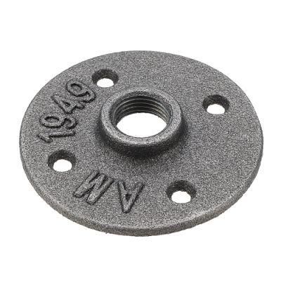 4 Holes DN 20 3/4 Inch Malleable Cast Iron Floor Flanges for Decoration