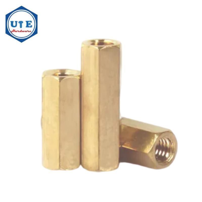 Brass Material M6 to M20 Hex Coupling Nuts. Long Nuts DIN6334