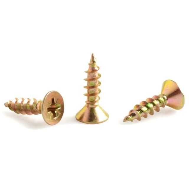 Yellow Zinc Self Tapping Chipboard Screw