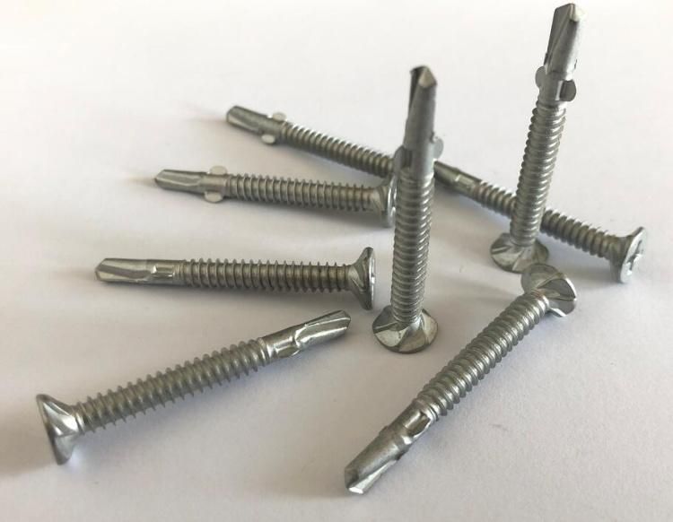 Self Drilling Ribbed Csk Head Winged Screws