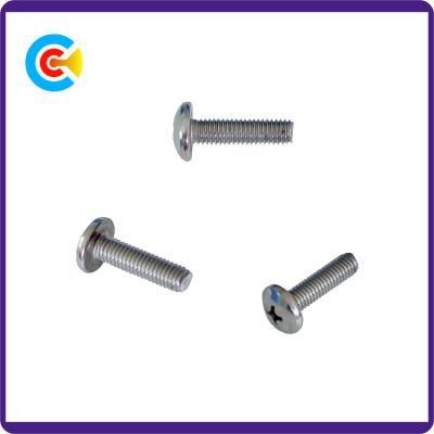 DIN/ANSI/BS/JIS Carbon-Steel/Stainless-Steel 4.8/8.8/10.9 Galvanized Phillips Pan Screw for Building Railway