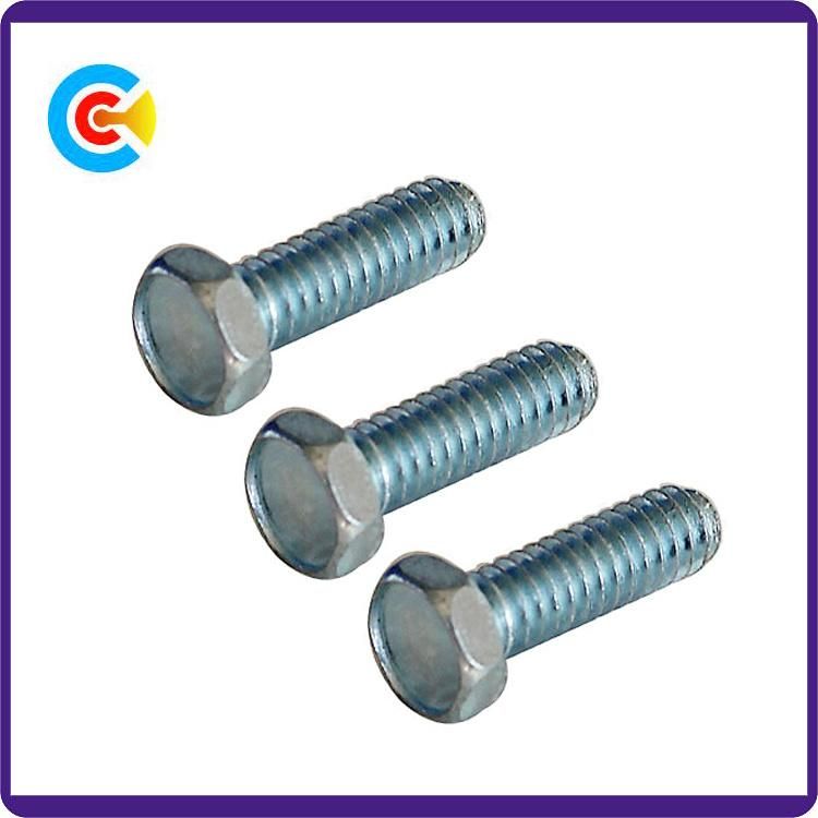 DIN/ANSI/BS/JIS Carbon-Steel/Stainless-Steel Hexagon Flange Machinery Industrial Fasteners Screws for Bridge