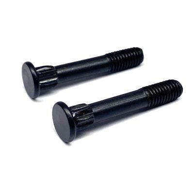 Electrophoretic Black Thin Flat Ultra Low Profile Knurled Shoulder Screws