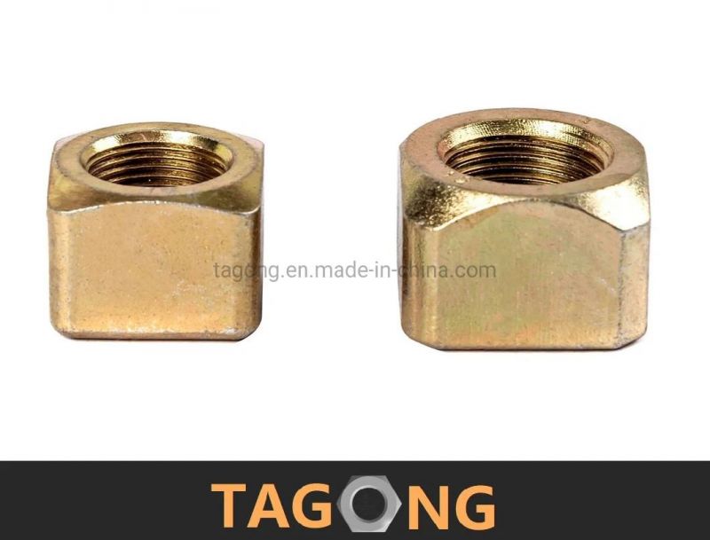 Carbon Special Square Nuts M20 Yellow Zinc Truck Nuts