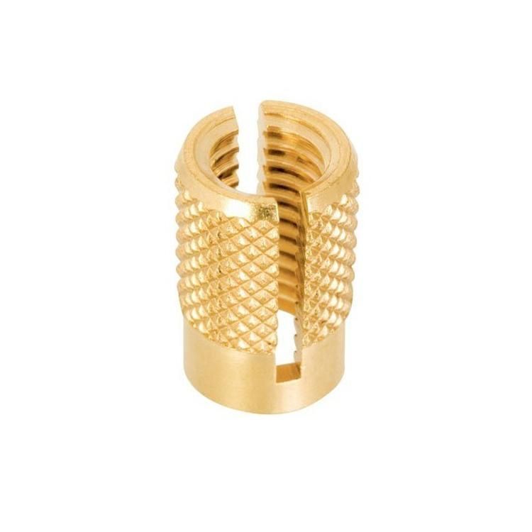 China Manufacturer Round Threaded Brass Insert CNC Nuts Blind 8mm Knurled Nut M3 M4 M6 M8 M10 42mm Brass Thread Insert Nut