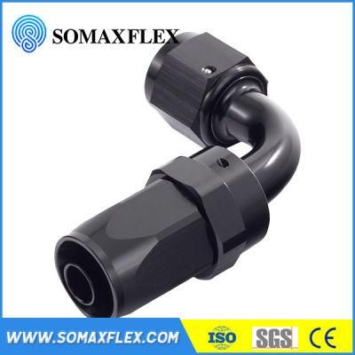 Swivel Aluminum Oil Cooler Hose Connector an Fitting 4an 6an 8an 10an 45 90 Degree Racing Elbow