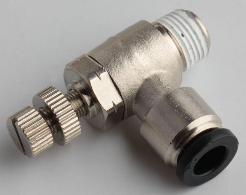 Xhnotion Pneumatic Air Hose Fitting Brass Material Plastic Sleeve Speed Controller