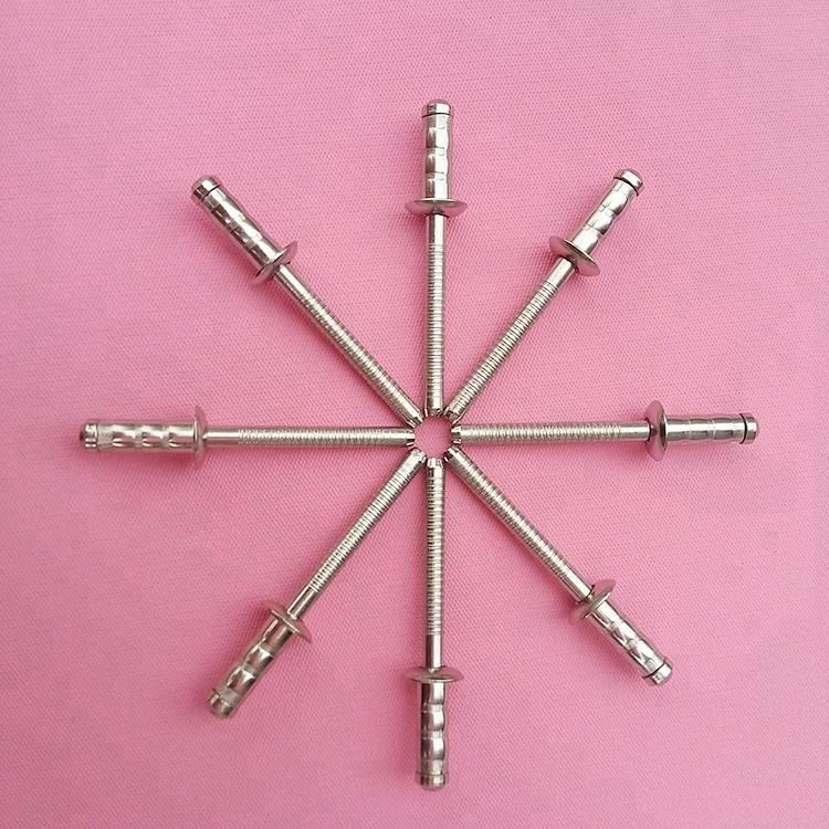 High Strength DIN7337 Aluminium Steel Open Type Dome Head Blind Rivet