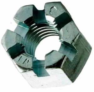 Zinc Plated Class8 M27 Hex Nuts Truck Nuts DIN935 Slotted Nuts