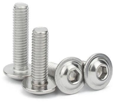 304 Stainless Steel Hexagon Socket Round Head Screw with Gasket So7380 Pan Head Screw with Medium M3m4m6