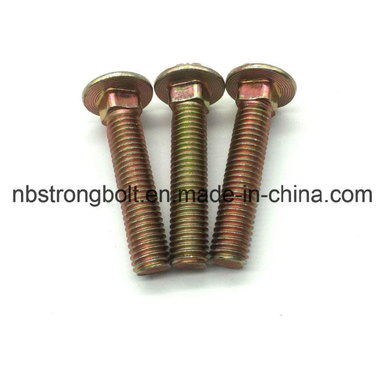 DIN603 Carriage Bolt Gr. 8.8 Screw with Yellow Zinc Plated