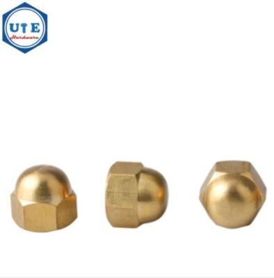 Yiwu Market DIN1587 Brass Hexagon Domed Nuts Hex Dome Round Head Nut