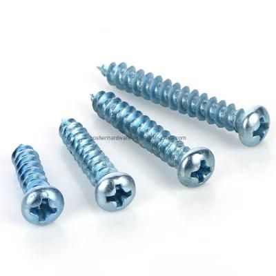 Phillips Pan Head Blue and White Zinc Plated Self-Tapping Screw