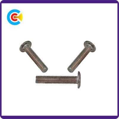 DIN/ANSI/BS/JIS Carbon-Steel/Stainless-Steel Galvanized Hexagon Flat Head Screw for Machinery/Industry Fasteners