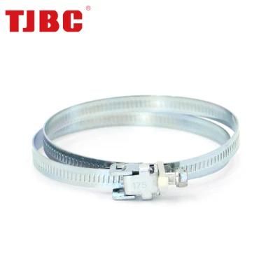 Zinc Plated Steel Quick Release and Lock Hose Clamp with French Design for Exhaust Pipe, Ventilation Pipe Fastener Hardware, 25--100mm