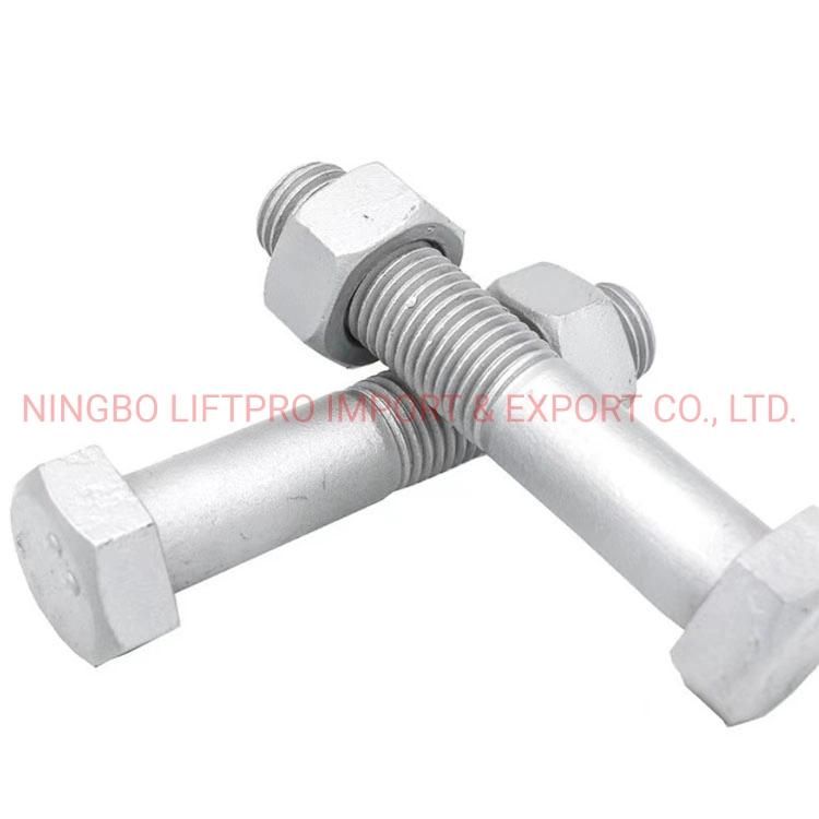 ANSI/ASME A490 Hot DIP Galvanized Hex Nuts and Bolts Stainless Metric Heavy Hexagon Bolt and Nut