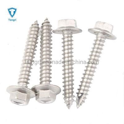 Stainless Steel Hex Flange Washer Cutting Thread Self Tapping Screws