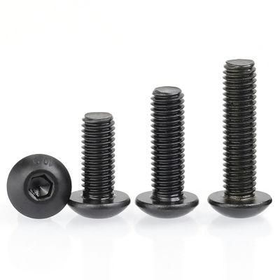 ISO 7380 Oxidized Black Carbon Steel Grade 10.9 12.9 Button Head Socket Cap Screw