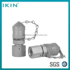Ikin Stainless Steel Test Coupling with Male Cone Dko-24&deg; Pressure Gauge Fittings Hydraulic Test Connector Hose Fitting