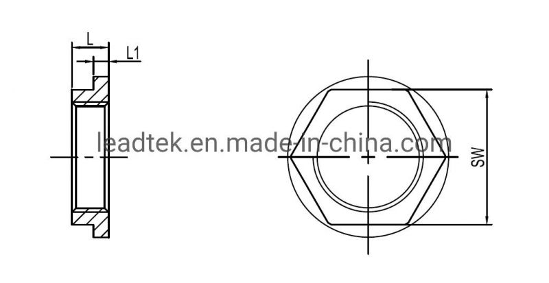 Ss Stainless Steel Threaded Tank Fittings with Nipple & Nut