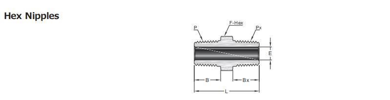 Hikelok Stainless Steel Brass NPT BSPP Instumentation Pipe Fitting Hex Nipple