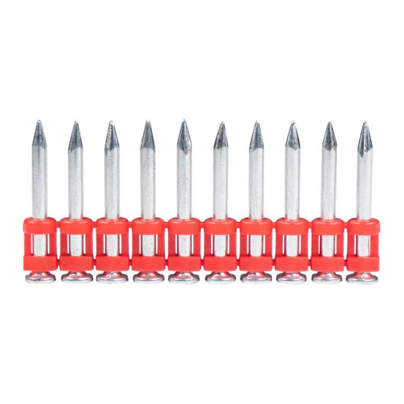 China Manufacture Drive Pin with PVC Red Washer Shooting Wire Nail Perfect Quality Best Price