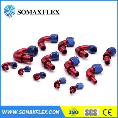 Aluminum An8 Non-Swivel Rubber Hose Connector Universal an Fittings Fuel Hose Fittings