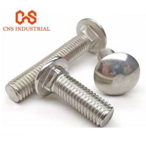 DIN603 304 Stainless Steel Carriage Bolt Black Oxide Bolts Round Head Bolts with Square Neck Nut