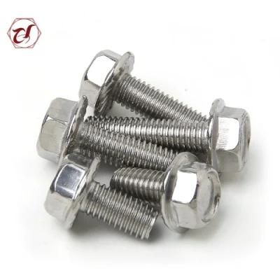 Full Thread Skidproof Screw with Teeth Flange Bolt