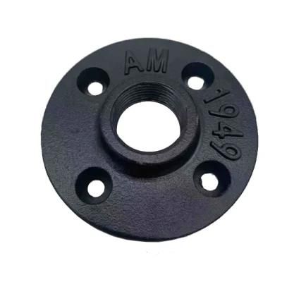 3/4inch Industrial Malleable Cast Iron Pipe Floor Flanges Used for Malleable Pipe Furniture