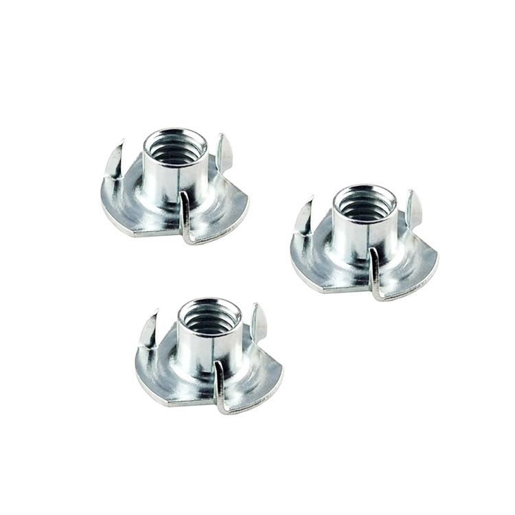 T Nuts, Round Plate T Nuts, 4 Prong T Nuts